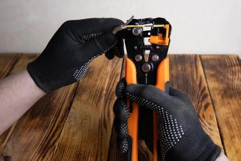 Wire stripping tool and cutting tool Stock Photos
