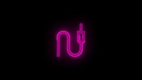 Wire stroke icon glowing neon animation Stock Footage 289525659