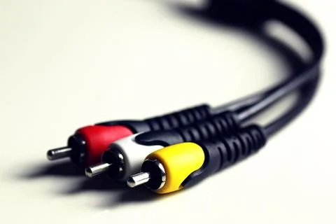 Wire tulip cable macro Stock Photos