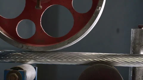 Wire twisting process in automated machine. Stock Footage 246955024