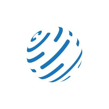 Wire World Logo Template Stock Illustration