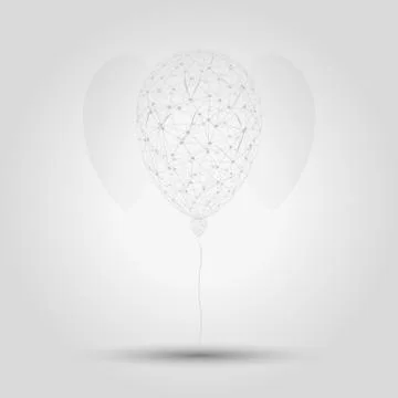 Wired balloon Illustrazione stock
