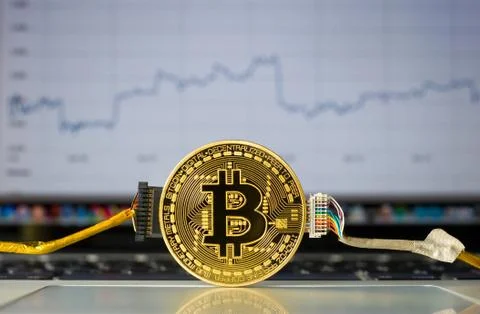 Wired bitcoin Foto stock