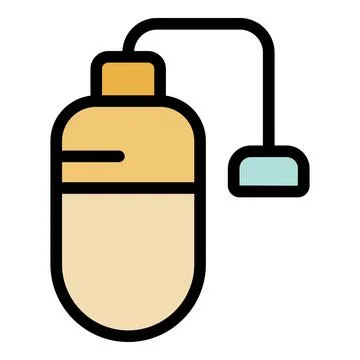 Wired computer mouse connecting to desktop pc, enhancing user experience Stock Illustration