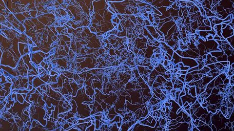 Wired connections nerve synapse abstract network cyberspace background 3D ill Stock Illustration