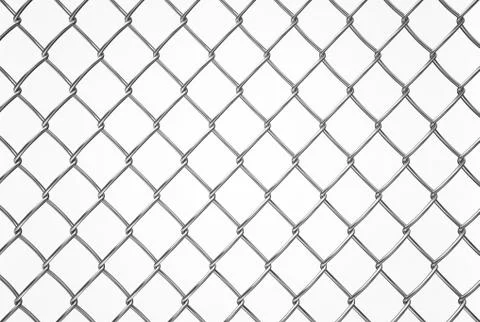 Wired fence pattern on white background, texture Stock Illustration