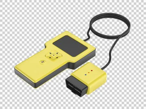 Wired handheld car diagnostic device Ilustración de archivo