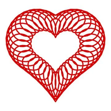Wired heart icon, simple style Illustrazione stock