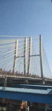 A wired heavy bridge Stock Photos
