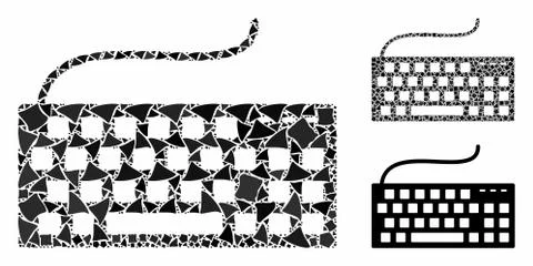 Wired keyboard Composition Icon of Humpy Elements イラスト素材