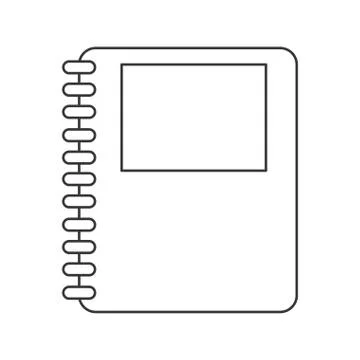 Wired notebook icon Stock Illustration