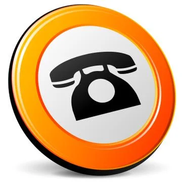 Wired phone icon Stock Illustration