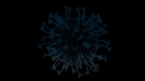 Wireframe 3d Coronavirus Stock Footage 126727954