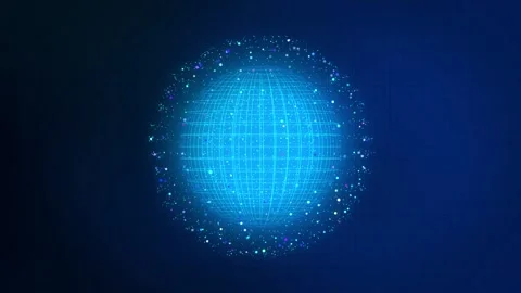 Wireframe 3D Grid with Glow Light Stock Footage 316359541