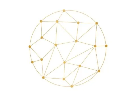 Wireframe 3D mesh polygonal sphere. Sphere Stock Illustration