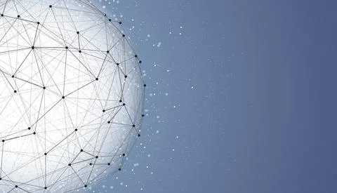 Wireframe 3D mesh polygonal vector sphere. Network line, design sphere, dot and イラスト素材