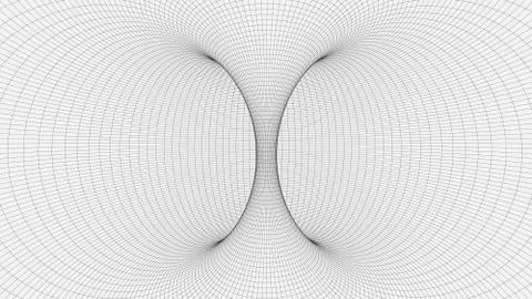 Wireframe 3D tunnel. Abstract background for vector presentation. Network cyber  Stockillustratie