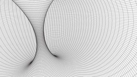 Wireframe 3D tunnel. Abstract background for vector presentation. Network cyber  Stock Illustration