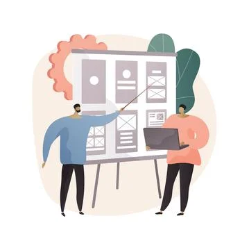 Wireframe abstract concept vector illustration. Stock-Illustration