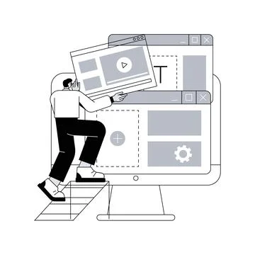 Wireframe abstract concept vector illustration. Stock Illustration