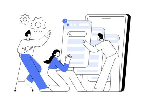 Wireframe abstract concept vector illustration. Stock-Illustration