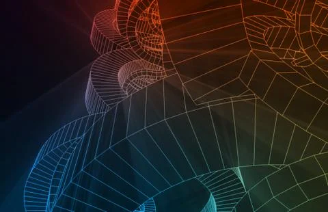 Wireframe abstract Stock Illustration