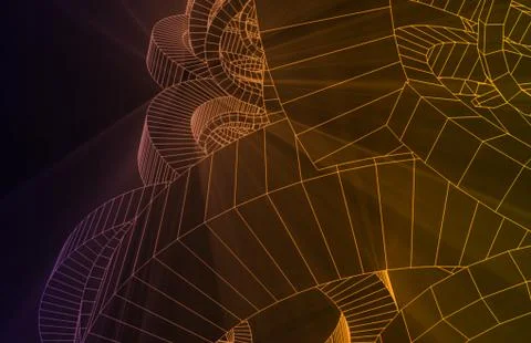 Wireframe abstract 스톡 일러스트