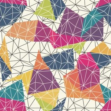 Wireframe Abstract Surface Seamless Pattern Stock Illustration