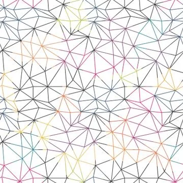 Wireframe Abstract Surface Seamless Pattern イラスト素材