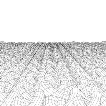 Wireframe background pattern geometric line abstract vector illustration. 3D. Stock Illustration