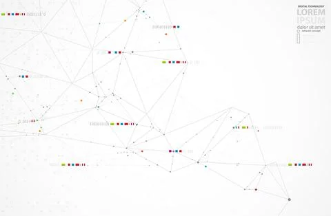 Wireframe background with plexus effect. Futuristic vector illustration. 스톡 일러스트