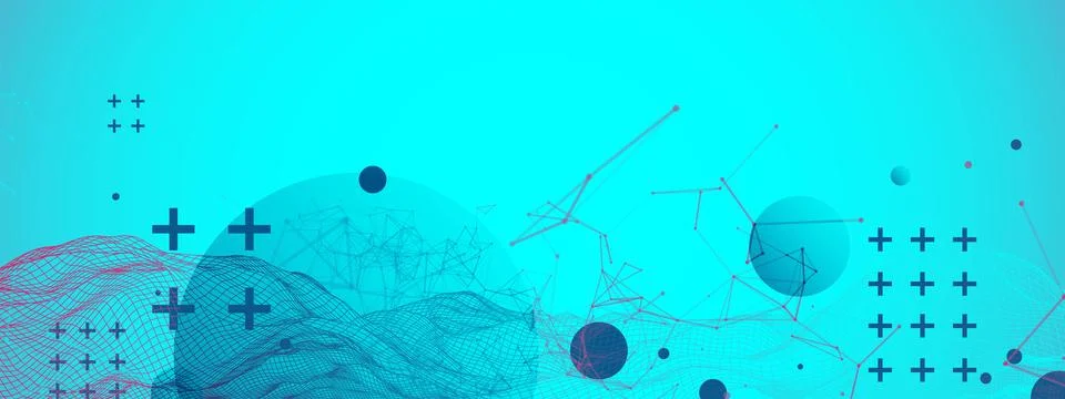 Wireframe background with plexus effect. Futuristic vector illustration. Stock Illustration
