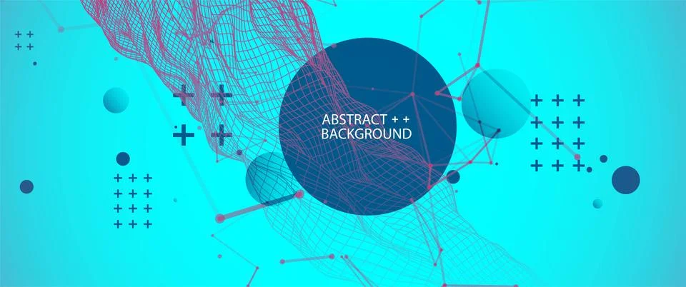 Wireframe background with plexus effect. Futuristic vector illustration. イラスト素材
