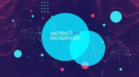 Wireframe background with plexus effect. Futuristic vector illustration. Illustrazione stock