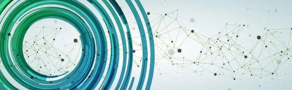 Wireframe background with plexus effect. Futuristic vector illustration. Illustrazione stock