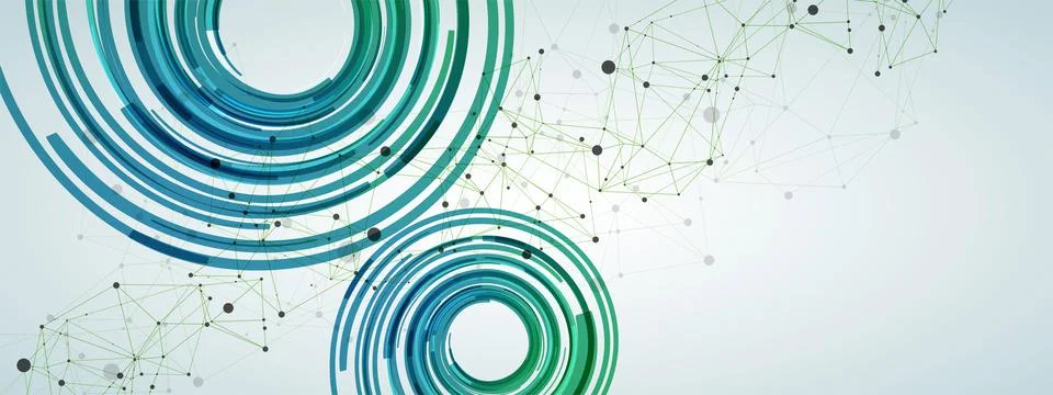 Wireframe background with plexus effect. Futuristic vector illustration. Stock Illustration