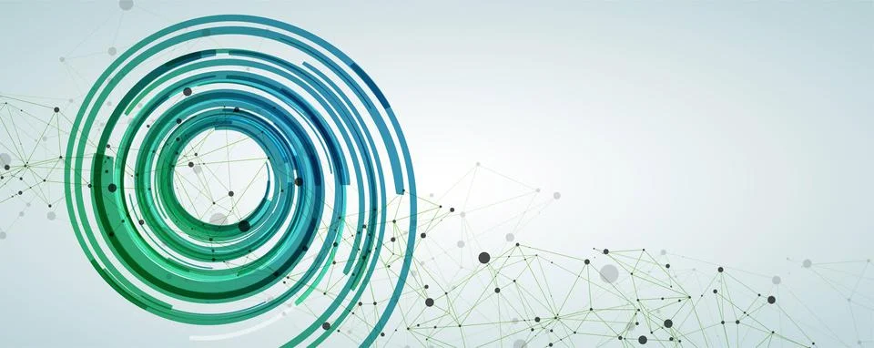 Wireframe background with plexus effect. Futuristic vector illustration. 스톡 일러스트