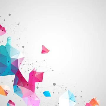 Wireframe background with plexus effect. Futuristic vector illustration. イラスト素材