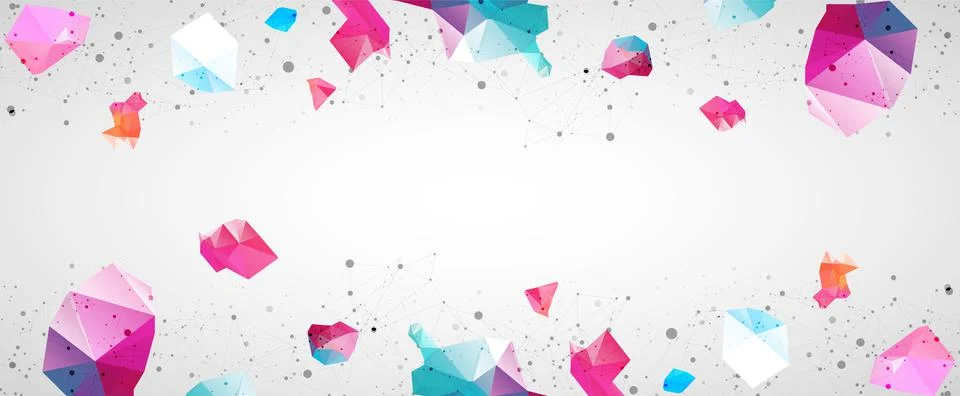 Wireframe background with plexus effect. Futuristic vector illustration. イラスト素材