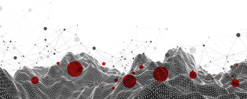 Wireframe background with plexus effect. Futuristic vector illustration. Stock Illustration