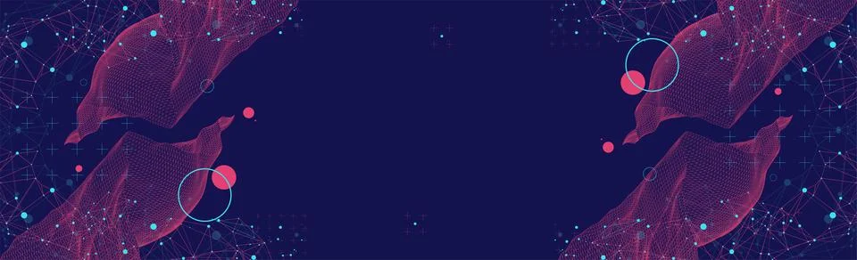 Wireframe background with plexus effect. Futuristic vector illustration. Illustrazione stock