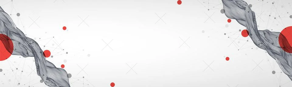 Wireframe background with plexus effect. Futuristic vector illustration. Stock Illustration