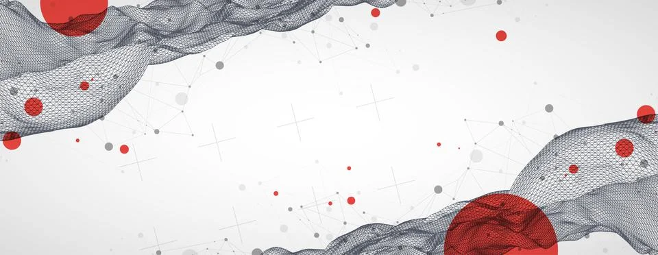 Wireframe background with plexus effect. Futuristic vector illustration. Illustrazione stock