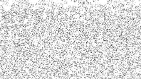Wireframe Boxes. Sketch style Stock Illustration