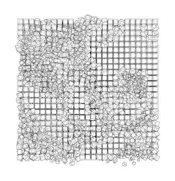 Wireframe Boxes. Sketch style Illustrazione stock