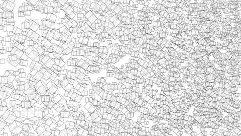 Wireframe Boxes. Sketch style Stock Illustration