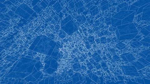 Wireframe Boxes. Sketch style 스톡 일러스트