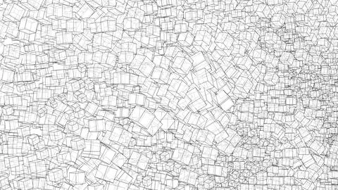 Wireframe Boxes. Sketch style Stock Illustration