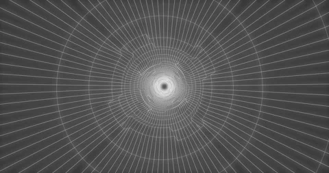 Wireframe Circular Tunnel Loop  Stock Footage 156503229
