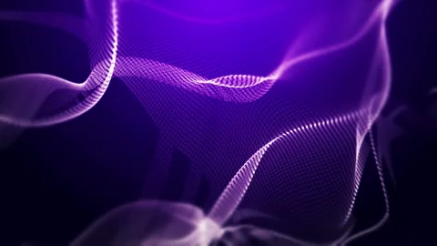 Wireframe dynamic polygonal violet grid pattern structure data 3D video Stock Footage 170047605